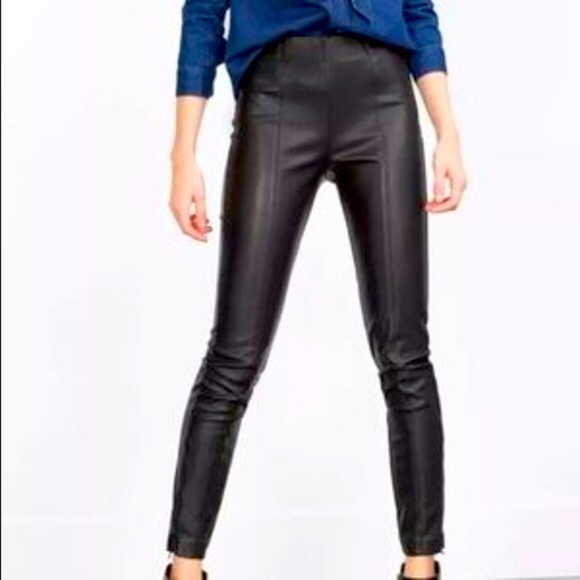 💕ZARA FAUX LEATHER PANT💕 - Picture 1 of 6